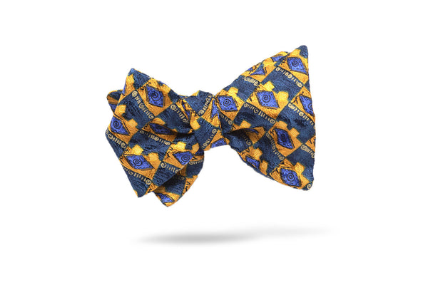 Multi Color Abstract 100% Silk Bow Tie - Yokohama