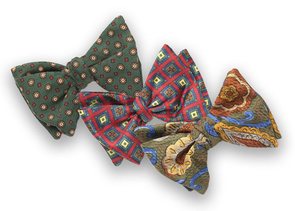 3 Pack Bow Tie Bundle - #4 Green Neat, Red Geometric, Green Abstract