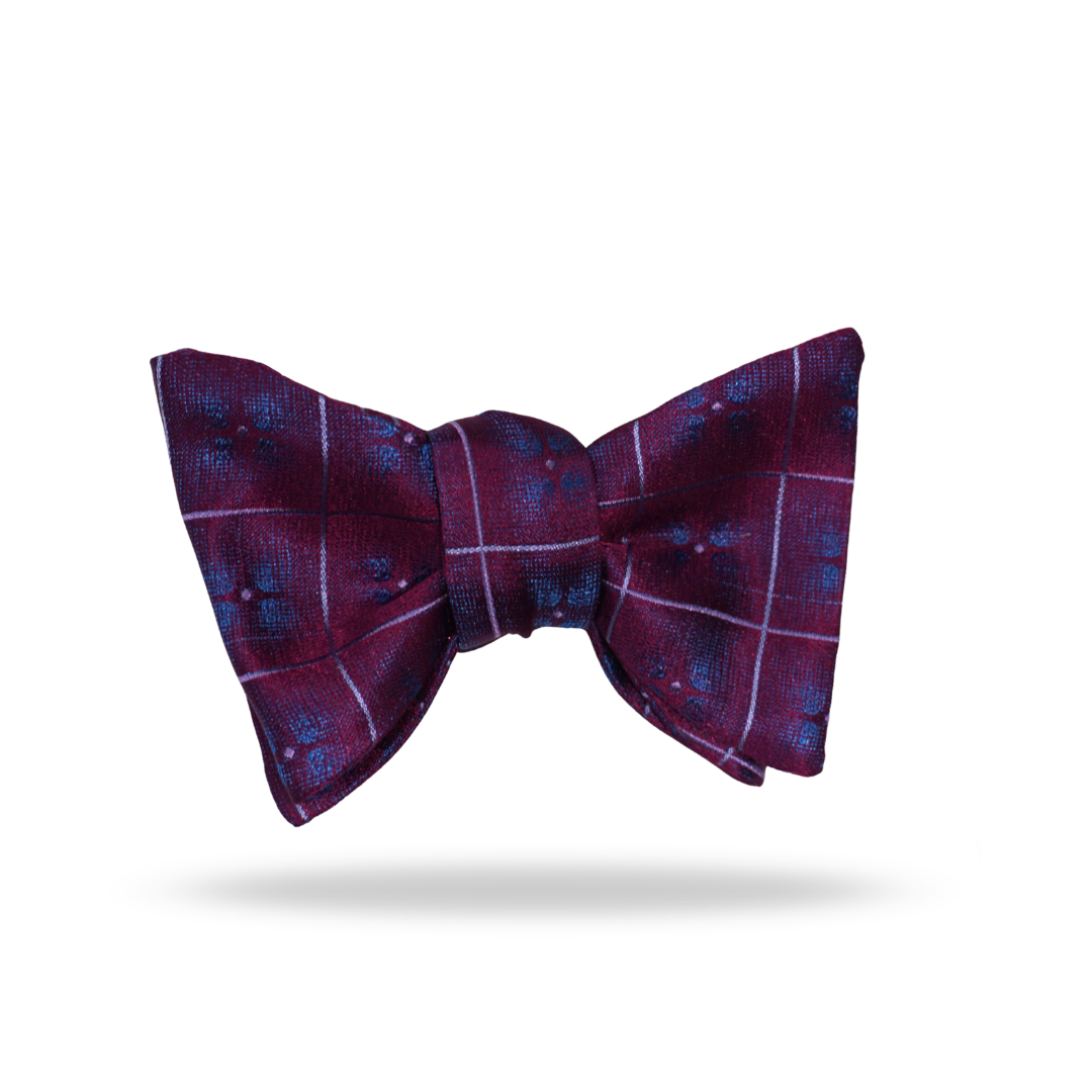 Purple Blue Shine - 100% Silk Bow Tie - Sydney