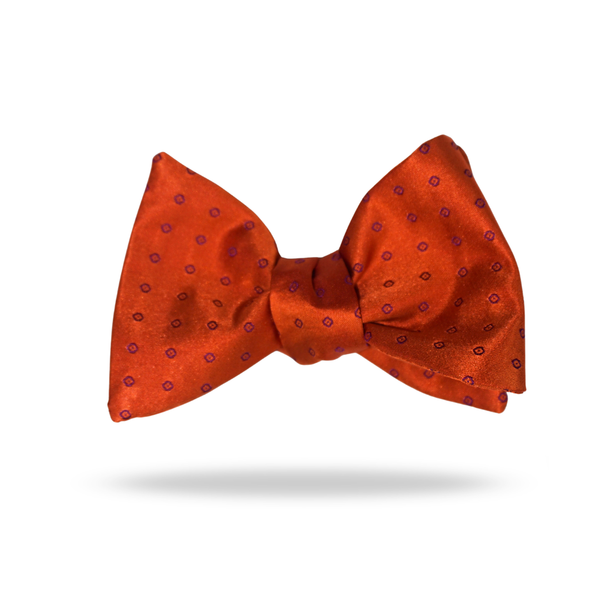 Orange Red Dots - 100% Silk Bow Tie - Cairns