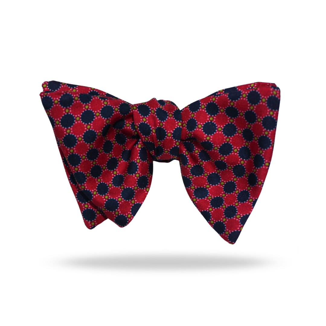 Red Navy - 100% Silk Bow Tie - Canberra