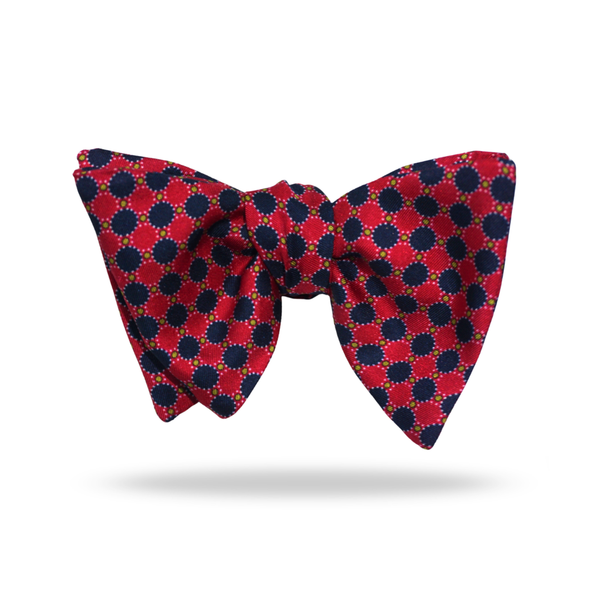 Red Navy - 100% Silk Bow Tie - Canberra