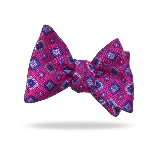 Pink Purple - 100% Silk Bow Tie - Bastia