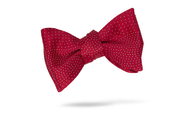 Red White Dot 100% Silk Bow Tie - Liezen