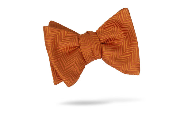 Orange Gold 100% Silk Bow Tie - Whistler