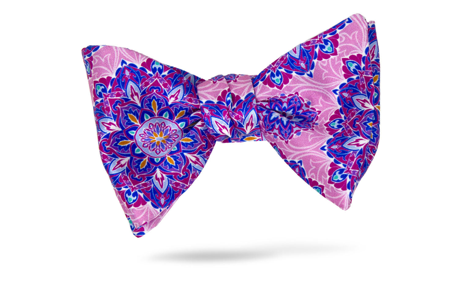 Multi Color Geometric 100% Silk Bow Tie - Éclair