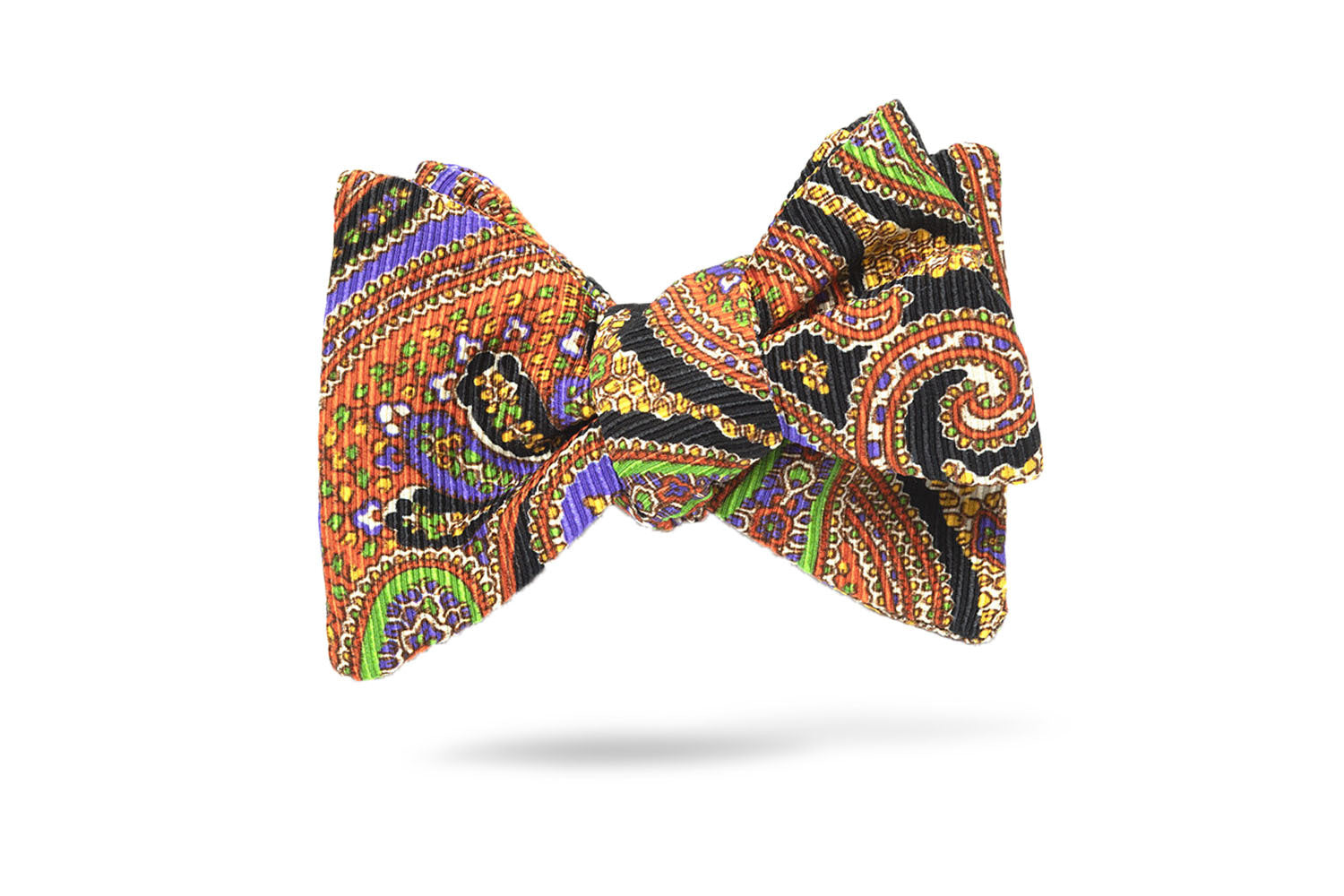 Multi Color Abstract Paisley 100% Silk Bow Tie - Copenhagen