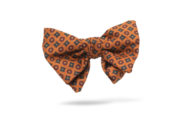 Orange Neat 100% Silk Bow Tie - Porto