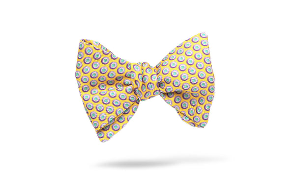 Yellow Dot 100% Silk Bow Tie - Edinburgh