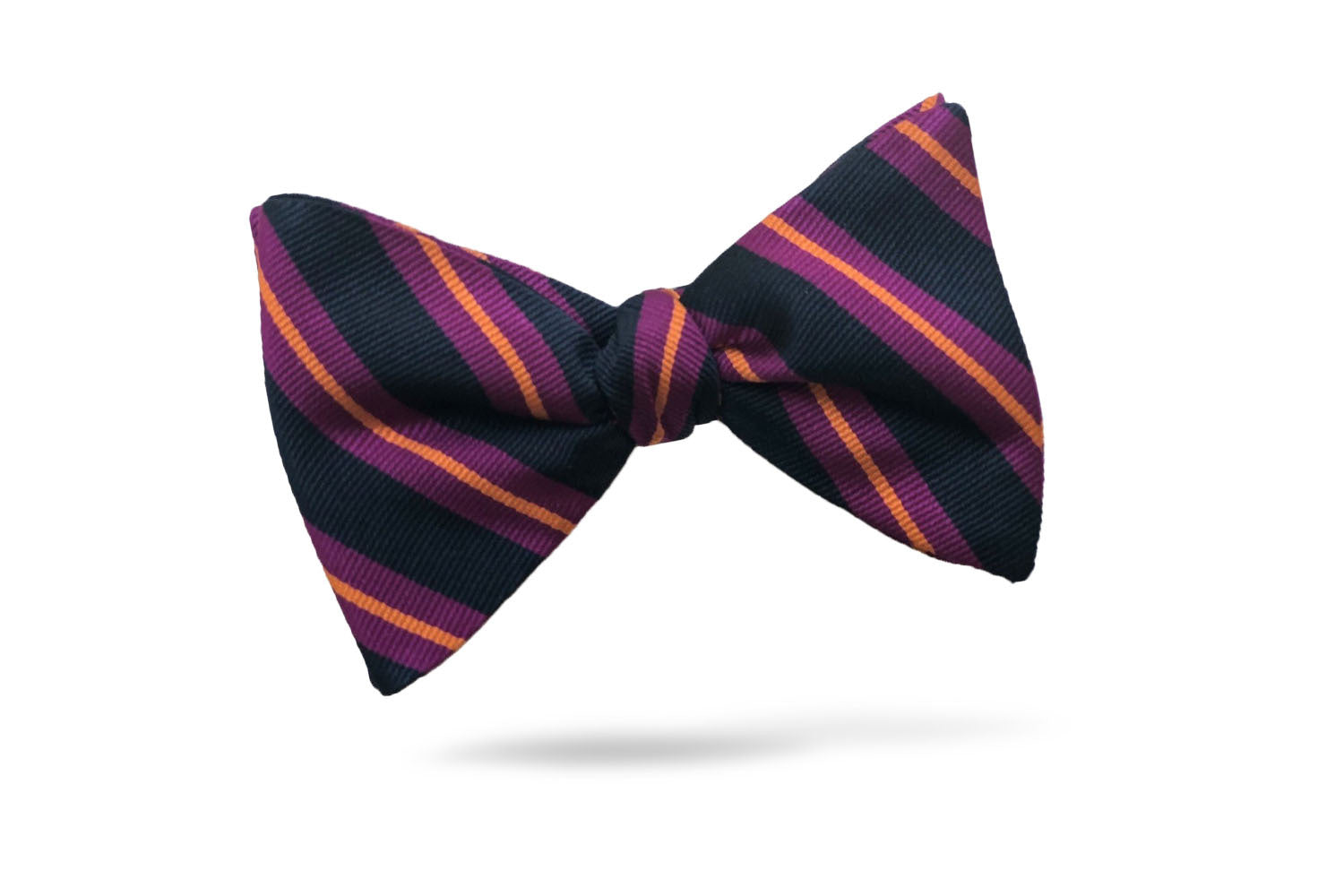 Multi Color Stripe 100% Silk Bow Tie - Cannes