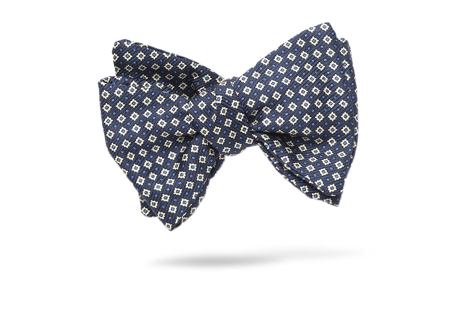 Blue Neat 100% Silk Bow Tie - Warsaw