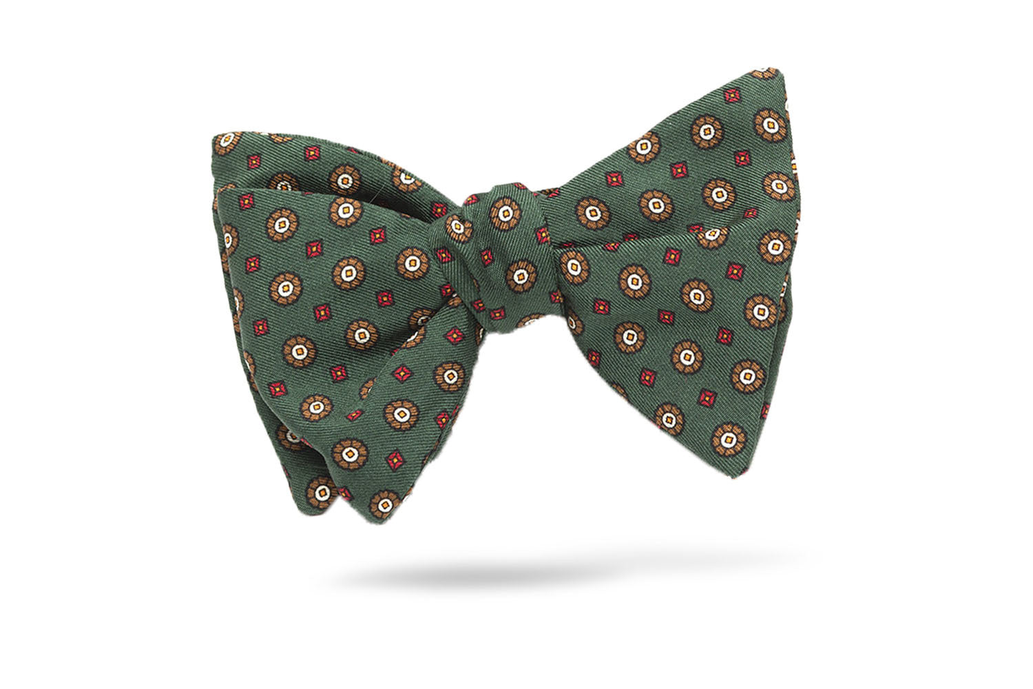 Green Neat 100% Silk Bow Tie - Singapore