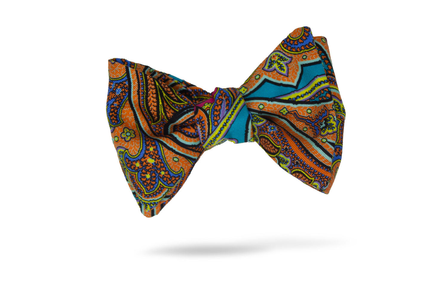 Multi Color Paisley 100% Silk Bow Tie - Helsinki