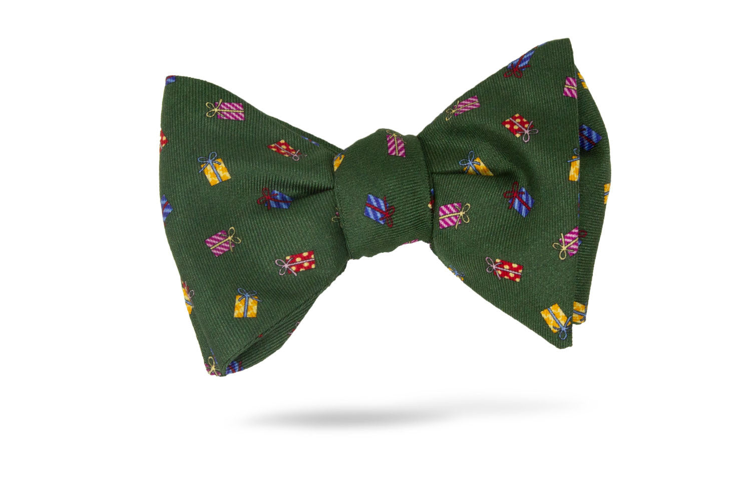 Green Present Conversational 100% Silk Bow Tie - Regali